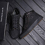 Чоловічі зимові шкіряні кросівки Philipp Plein, чоловічі зимові стильні кросівки, чоловічі зимові черевики, фото 7