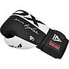 Боксерські рукавиці RDX F4 Boxing Sparring Gloves Hook&Loop WHITE/BLACK 16 унцій (капа у комплекті), фото 4