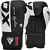 Боксерські рукавиці RDX F4 Boxing Sparring Gloves Hook&Loop WHITE/BLACK 16 унцій (капа у комплекті), фото 3