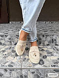 Жіночі лофери із натуральної  замші на низькому ходу, фото 3