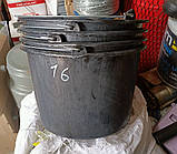 Відро пластикове господарське будівельне 16 літрів з мірною шкалою з дужкою легке та зручне для зберігання і перенесення, фото 7