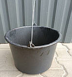 Відро пластикове господарське будівельне 16 літрів з мірною шкалою з дужкою легке та зручне для зберігання і перенесення, фото 3