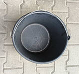 Відро пластикове господарське будівельне 16 літрів з мірною шкалою з дужкою легке та зручне для зберігання і перенесення, фото 5