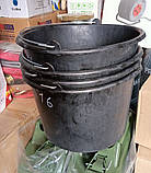 Відро пластикове господарське будівельне 16 літрів з мірною шкалою з дужкою легке та зручне для зберігання і перенесення, фото 9