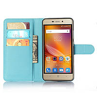 Чохол-книжка Litchie Wallet для ZTE Blade X3 Блакитний
