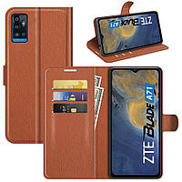 Чохол-книжка Litchie Wallet для ZTE Blade A71 Brown