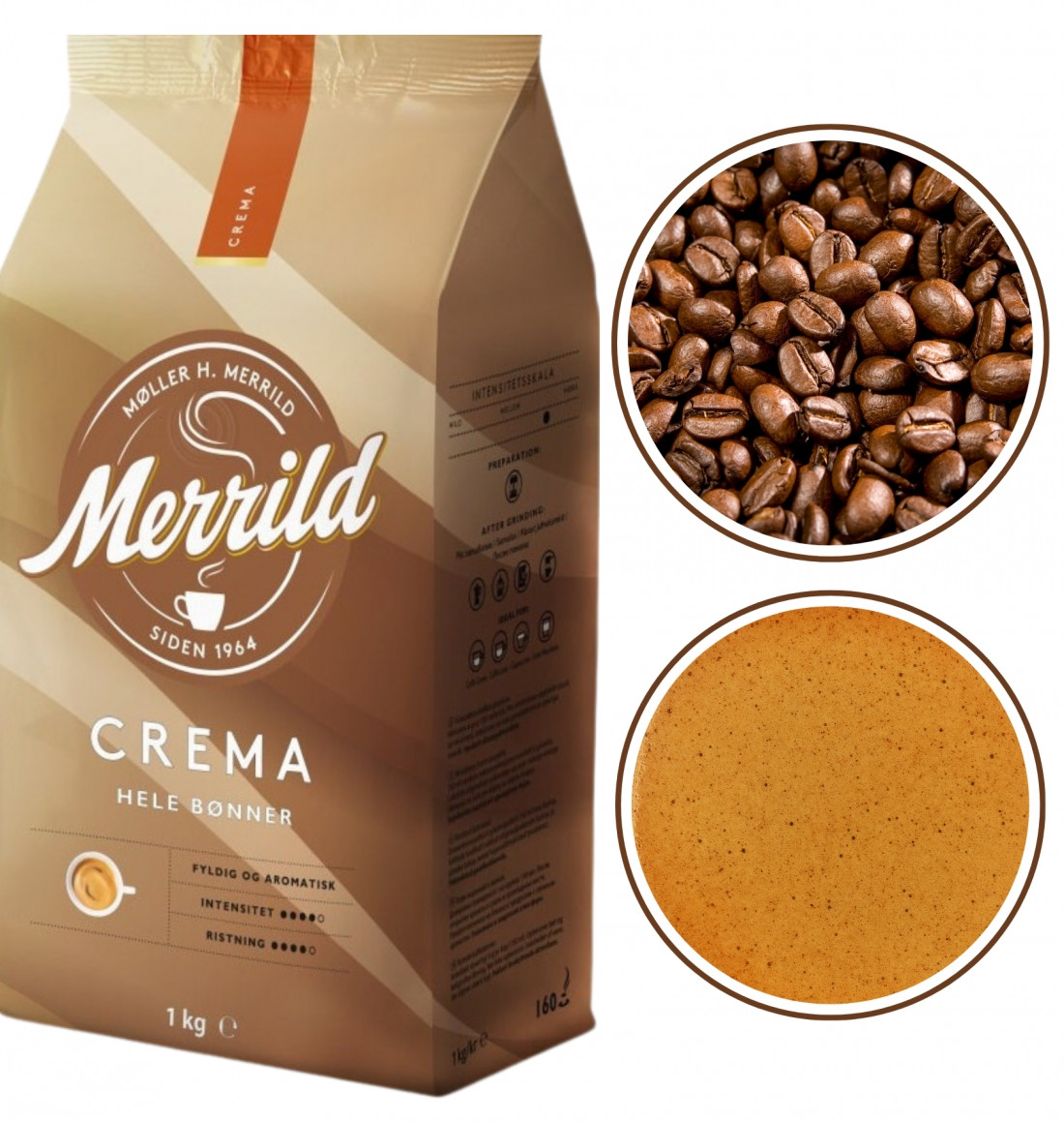 Кава у зернах Lavazza Merrild Crema, 1 кг