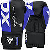 Боксерські рукавиці RDX F4 Boxing Sparring Gloves Hook&Loop BLUE/BLACK 14 унцій (капа у комплекті), фото 3