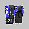 Боксерські рукавиці RDX F4 Boxing Sparring Gloves Hook&Loop BLUE/BLACK 14 унцій (капа у комплекті), фото 7
