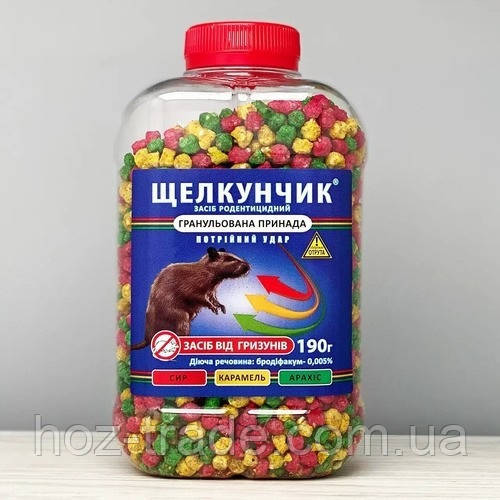 Лускунчик від щурів і мишей гранула мікс 190 г.