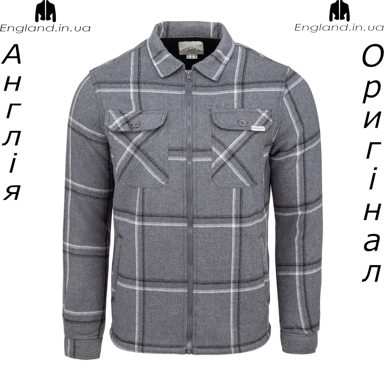 Сорочка зимова чоловіча Lee Cooper (Лі Купер) з Англії в клітину - на довгий рукав, фото 1