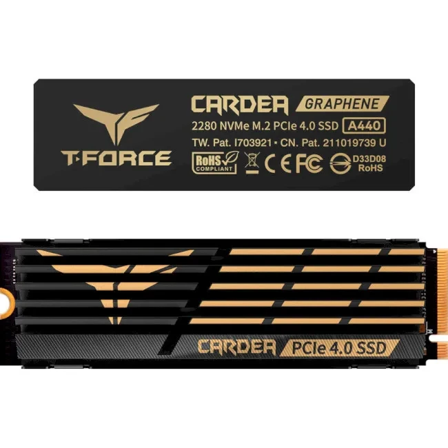 SSD диск Team T-Force Cardea A440 w/heatsink 2TB M.2 NVMe (TM8FPZ002T0C327)