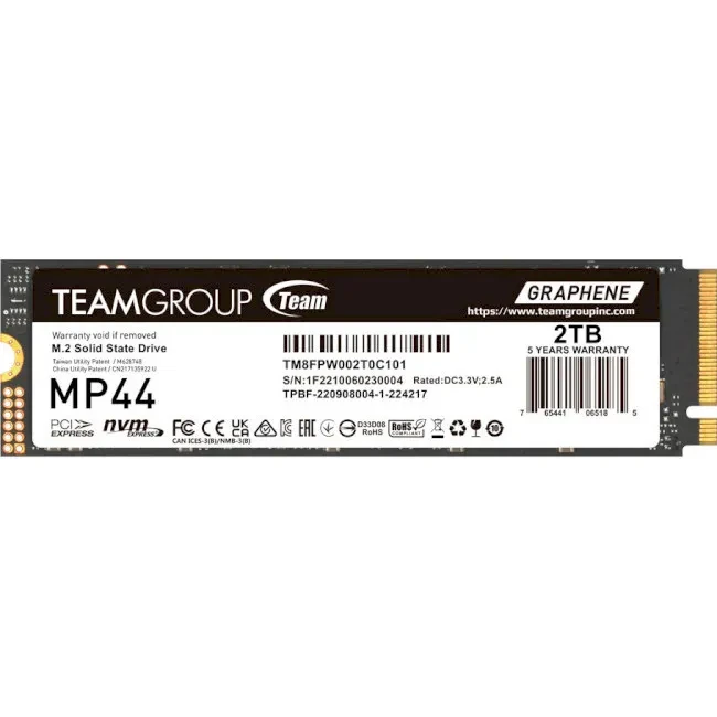 SSD диск Team MP44 2TB M.2 NVMe (TM8FPW002T0C101)