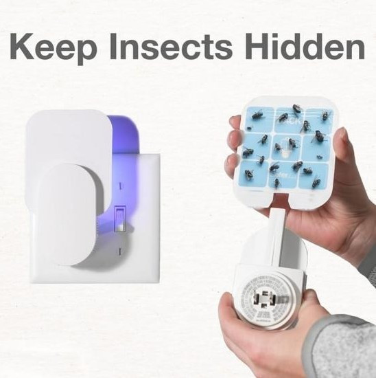 Автоматична електрична УФ пастка Usams Multi-Insect для мух та комарів (White)-LВR