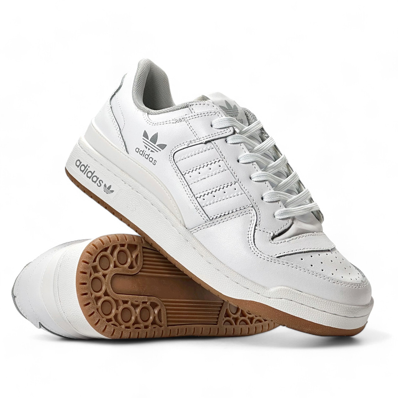 Чоловічі кросівки Adidas весняні шкіряні білі демісезонні