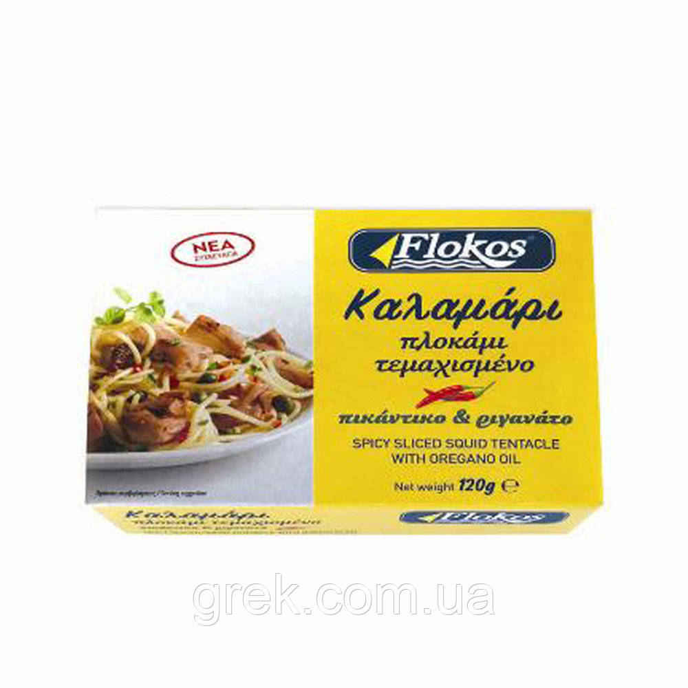 Кальмари в гострому соусі Flokos 150 г, фото 1