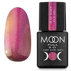 Гель-лак Moon Full 9D Cat Eye Gel, NoCE01, 8 мл, фіолетово-рожевий із шимером