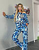 Стильний жіночий костюм Bella Belluci (трикотаж двунить Туреччина) Синій, фото 3