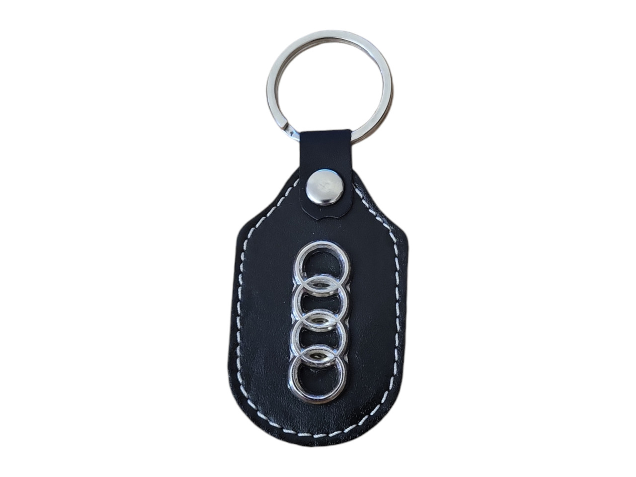 Брелок автомобільний для ключів Ауди Audi шкіряний чорний