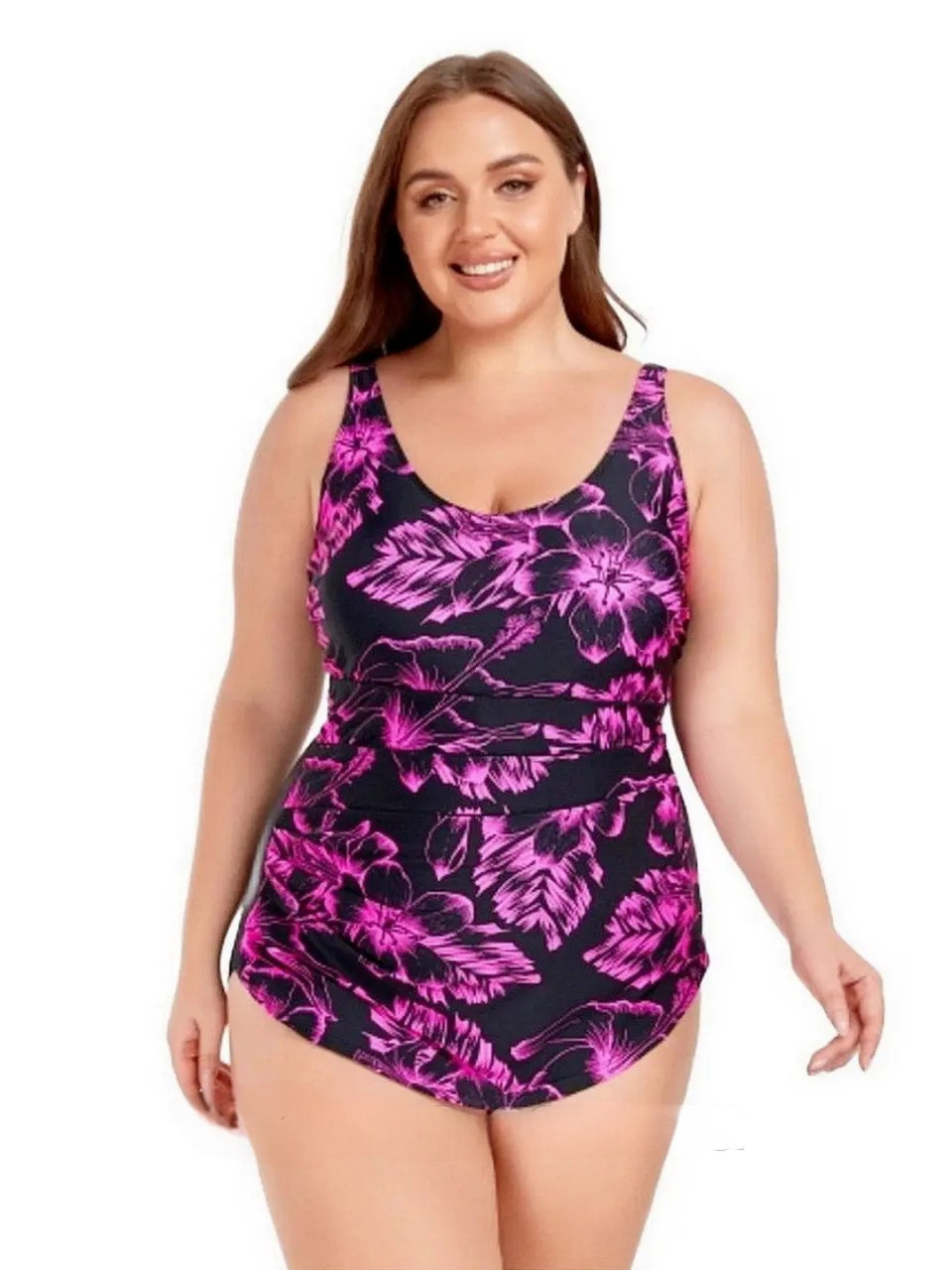 Купальник слитный 7117 Ксюша розовый (В НАЛИЧИИ ТОЛЬКО 54 56 58 60 62 УКР р-ры)