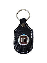 Брелок автомобільний для ключів Fiat Фіат шкіряний чорний