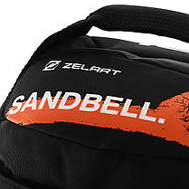 Пісочний насипний м'яч-гиря волбол SandBell Crossfit Zelart TA-7823-15-1для кросфіту та фітнесу 15 кг d 33 см., фото 2