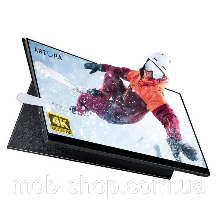 Портативний монітор Arzopa E1 Extreme Slim black 14" 3840x2160. Зручний компактний монітор для пк