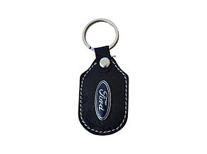 Брелок автомобільний для ключів Ford Форд шкіряний чорний