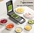 Універсальна овочерізка ручна Veggie Slicer 14в1, фото 4