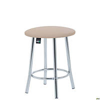 Табурет Таллі хром Шкірзам бежевий