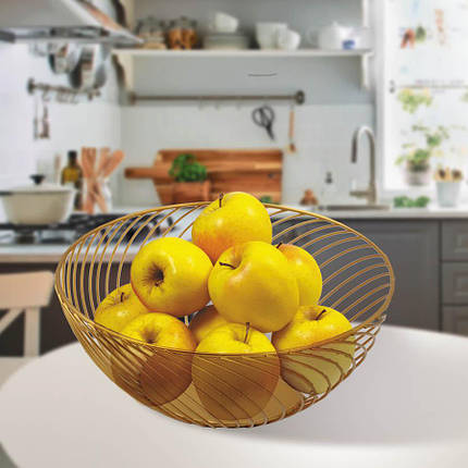 Кошик для фруктів Maestro MR-1037 9.5х25 см золотистий ID 4910422, фото 1