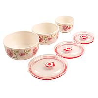 Набір керамічних контейнерів із вакуумною кришкою 3 шт.