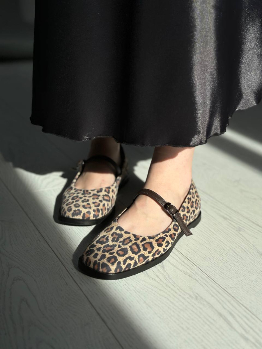 Жіночі балетки ShoesBand Леопардовий принт натуральна замша 39 (25,5 см) (S89261)