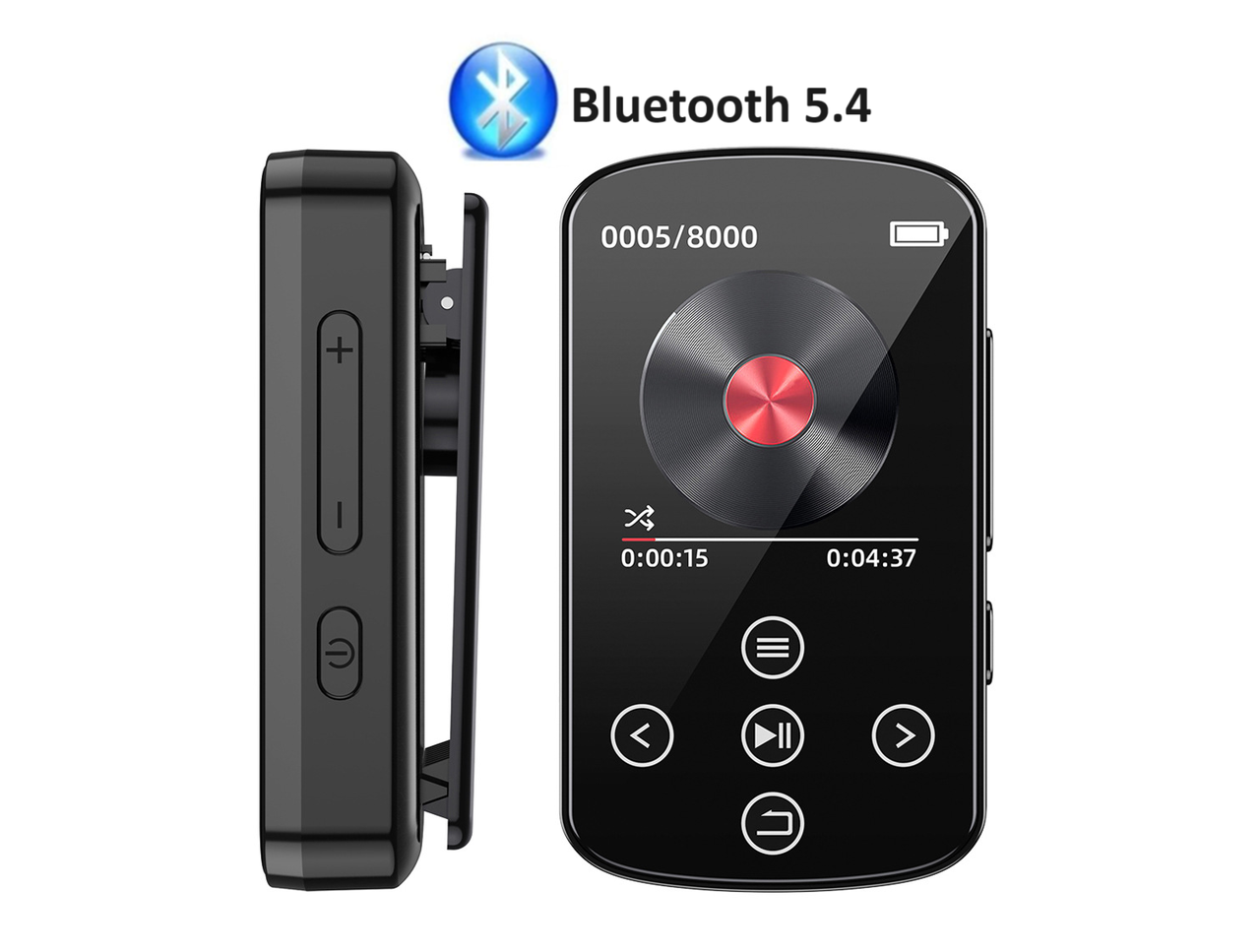 MP3 плеєр Rock Star M15 Bluetooth 5.4 Hi-Fi 64Gb із кліпсою