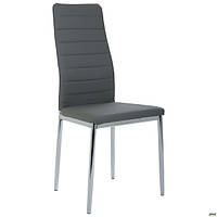 Стілець Сицилія хром Кожзам сірий