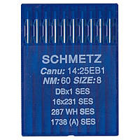 Голки для промислових швейних машин DBx1, 16x231, 287 WH, 1738 (A) Schmetz No60 SES