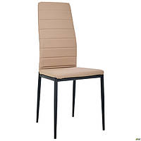 Стілець Сицилія НЬЮ чорний Кожзам бежевий