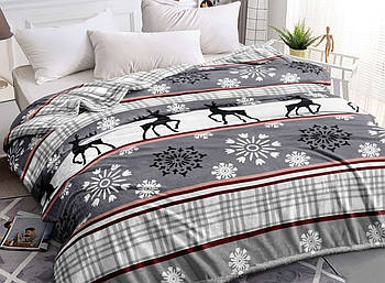 Плед з флису Олені сірому (160х210)