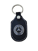 Брелок автомобільний для ключів Mercedes Мерседес шкіряний чорний