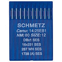 Голки для промислових швейних машин DBx1, 16x231, 287 WH, 1738 (A) Schmetz No80 SES