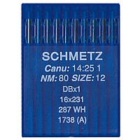 Голки для промислових швейних машин DBx1, 16x231, 287 WH, 1738 (A) Schmetz No80