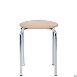 Табурет Софі хром Кожзам бежевий, фото 3