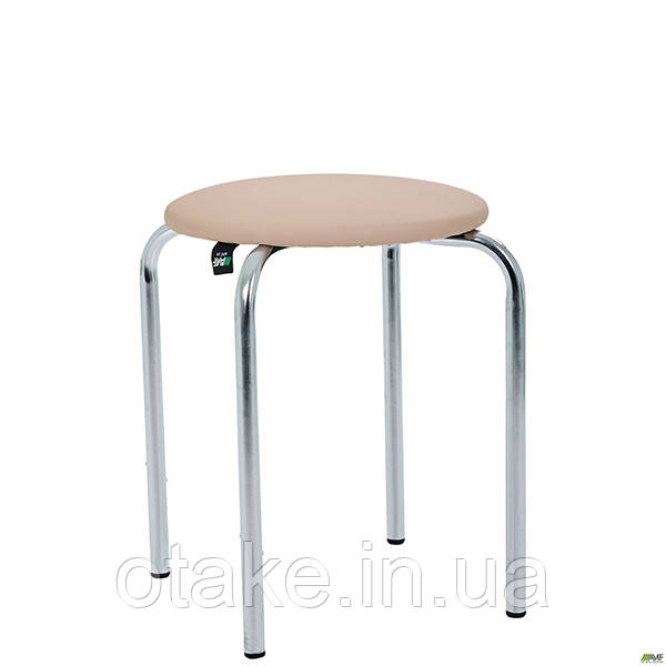 Табурет Софі хром Кожзам бежевий, фото 1