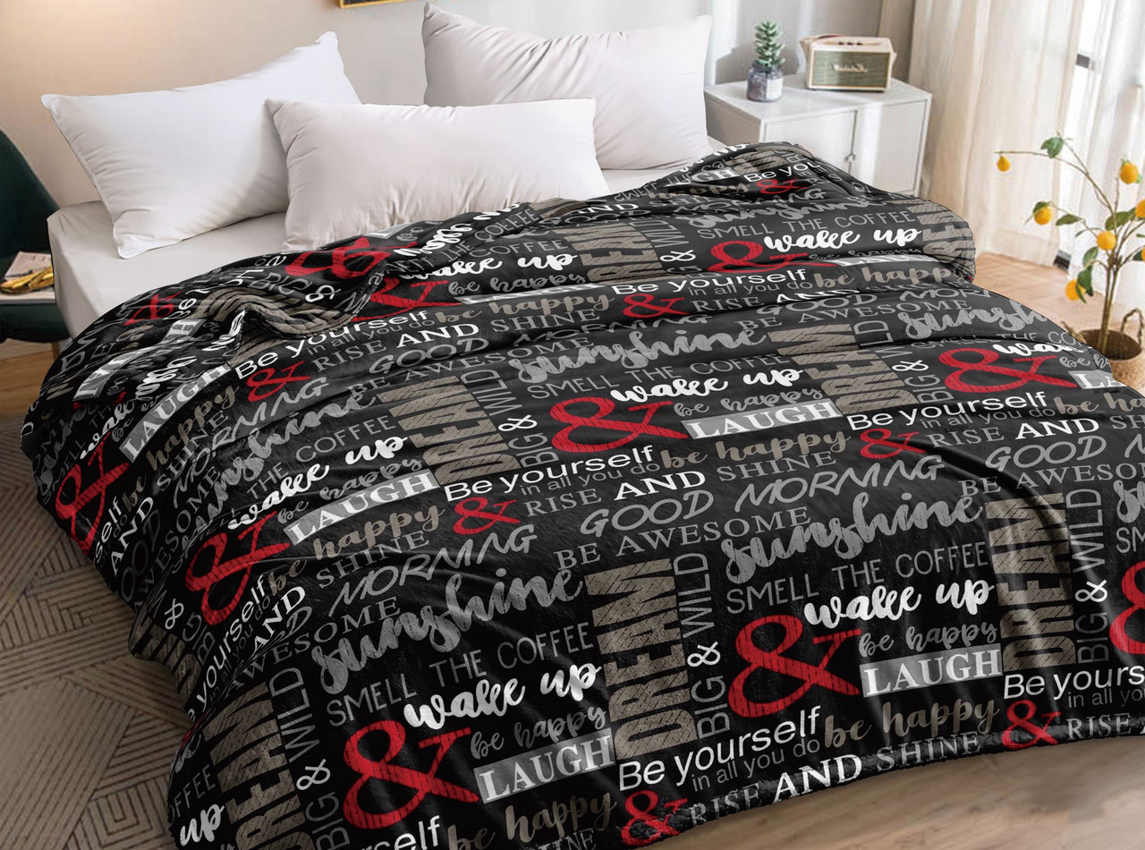 Плед із флісу Lauch сірий (220х240), фото 1