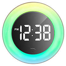 Електронний настінний годинник Technoline WS8086 Rainbow | LED-дисплей, Кольорове світлодіодне підсвічування, фото 3