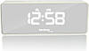 Настільний годинник з LED дисплеєм Technoline WT475 (White/Black Mirror), фото 6
