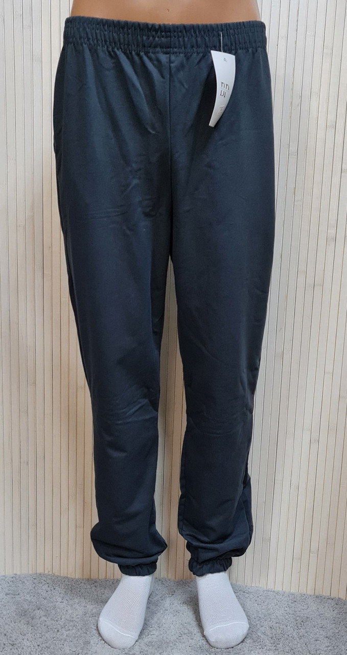 Спортивні штани жіночі з манжетом трикотажні сірі