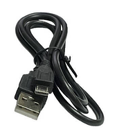 Кабель для зарядного пристрою 1 м. USB — microUSB круглий чорний
