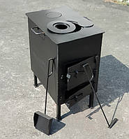 Буржуйка сталева з 2-ма конфорками, обігрів до 45 м.кв. Коцюба у комплекті