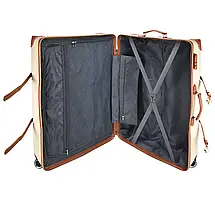 Вінтажна валіза Semi Line 28" (L), 96.5 л (Ecru/Brown) | Стильний та місткий дорожній аксесуар для подорожей, фото 3
